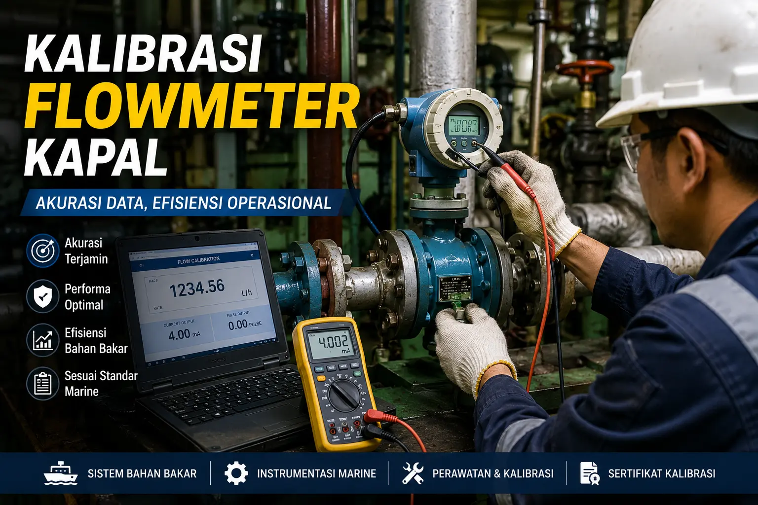 Kalibrasi Flowmeter Kapal: Pentingnya Akurasi Pengukuran Bahan Bakar dan Sistem Fluida di Dunia Marine
