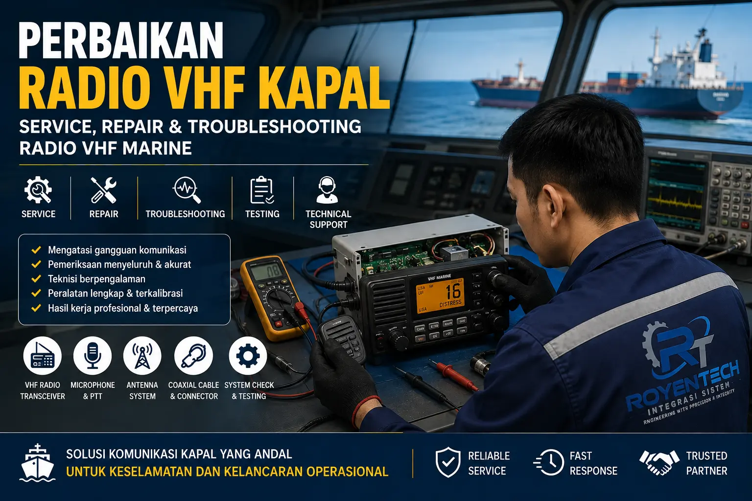 Perbaikan Radio VHF Kapal – Service, Repair & Troubleshooting Radio VHF Marine