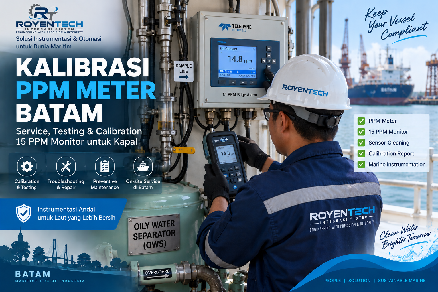 Kalibrasi PPM Meter Batam – Service, Testing & Calibration 15 PPM Monitor untuk Kapal