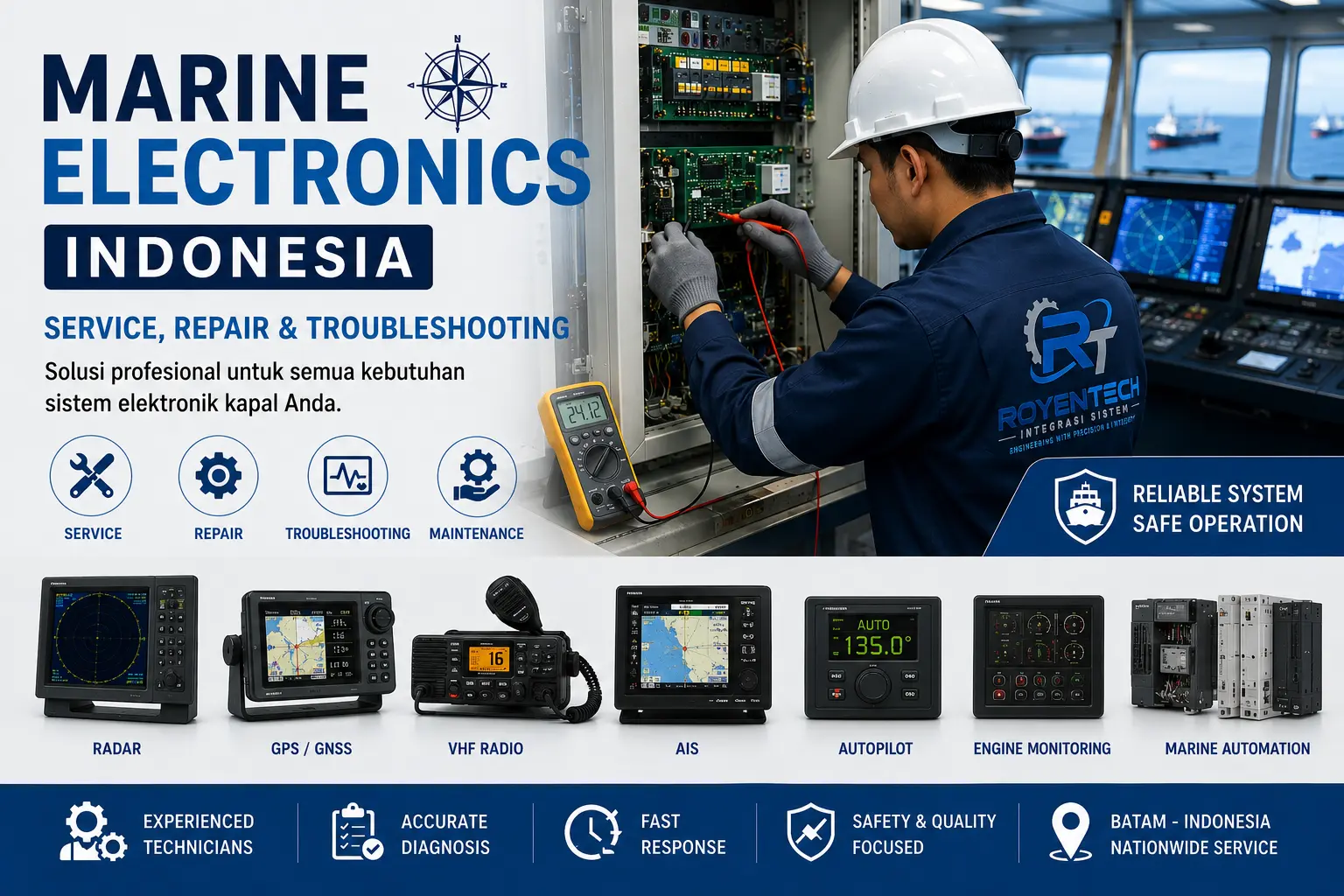 Marine Electronics Indonesia – Service, Repair, Troubleshooting & Maintenance